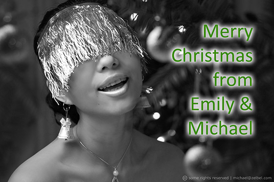 Christmas photo ecard Emily and Michael Zelbel